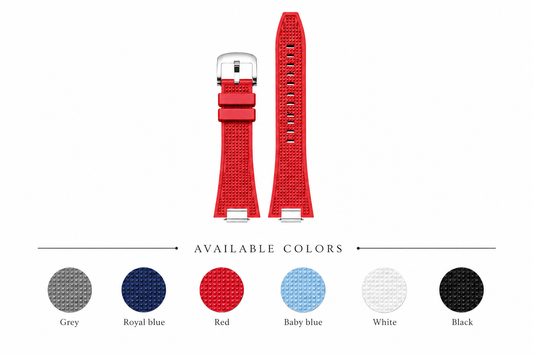 Tissot PRX Textured Rubber Watch Strap with Stainless Steel Buckle multiple colors - Fits PRX 40mm