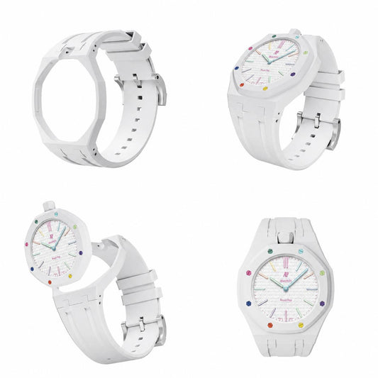 AP x Swatch Royalpop rubber strap & adapter bundle White