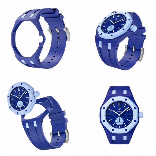 AP x Swatch Royalpop rubber strap & adapter bundle Navy/light blue