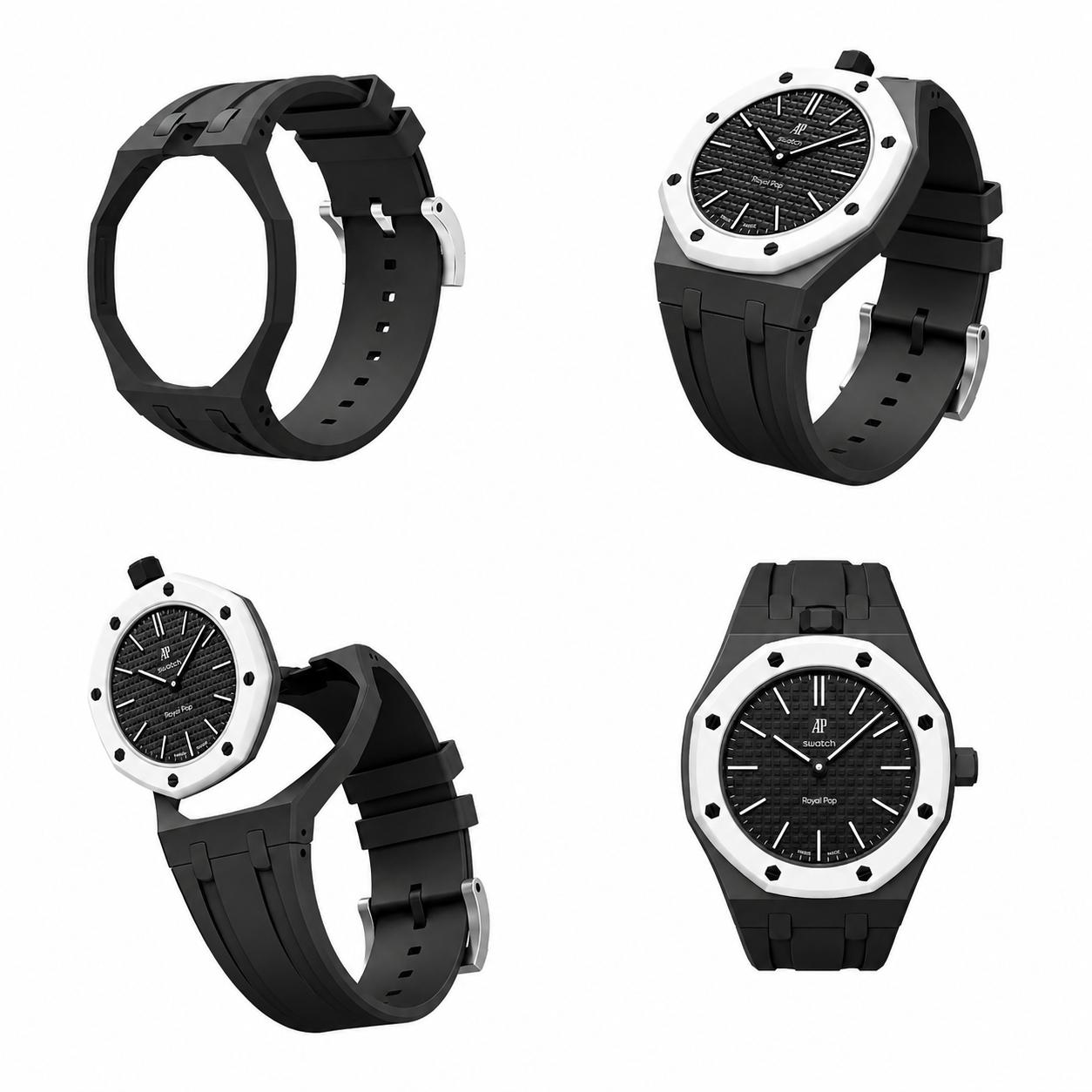 AP x Swatch Royalpop rubber strap & adapter bundle Black