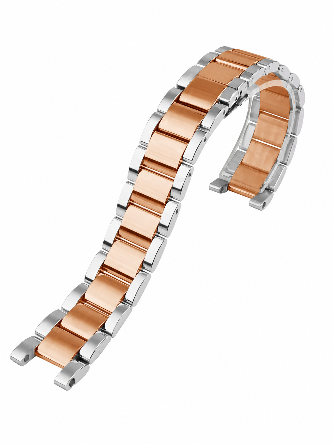 Stainless Steel Watch Band Replacement Strap Compatible with Cartier Pasha