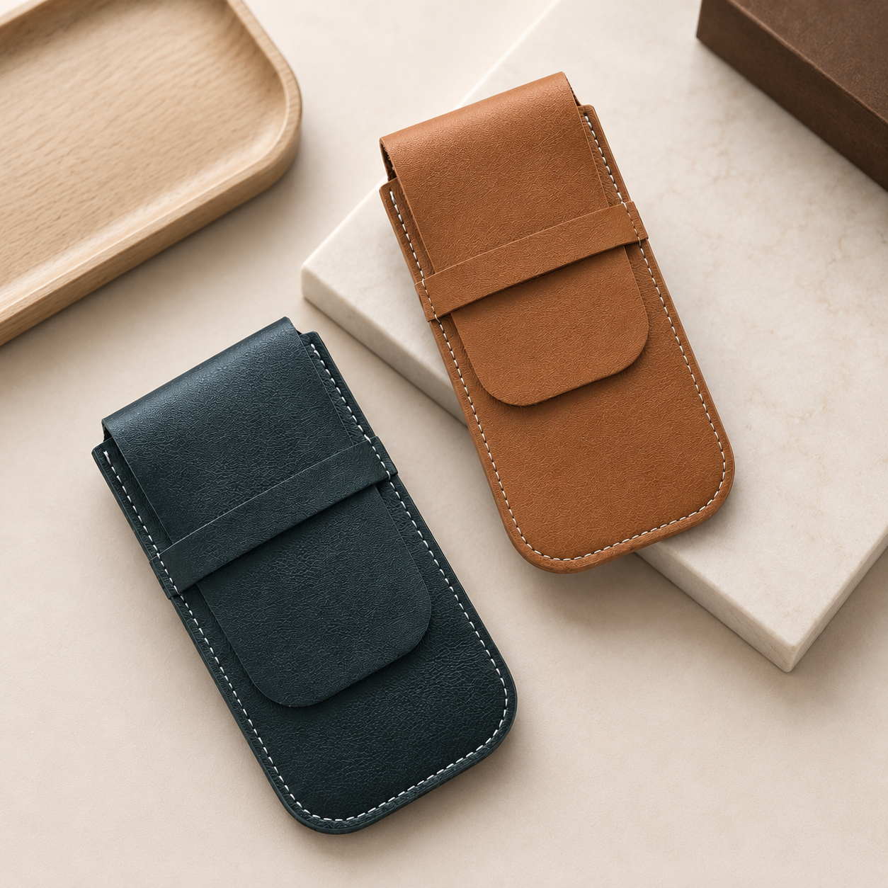 Vegan Leather Watch Travel Case/Pouch