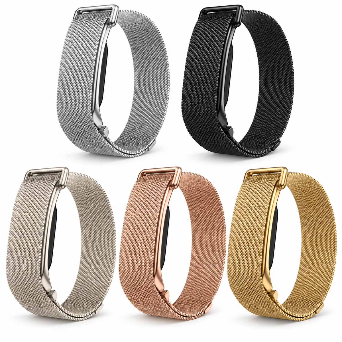 Milanese metal strap with magnetic closure for Google Fitbit Air - Multiple colors