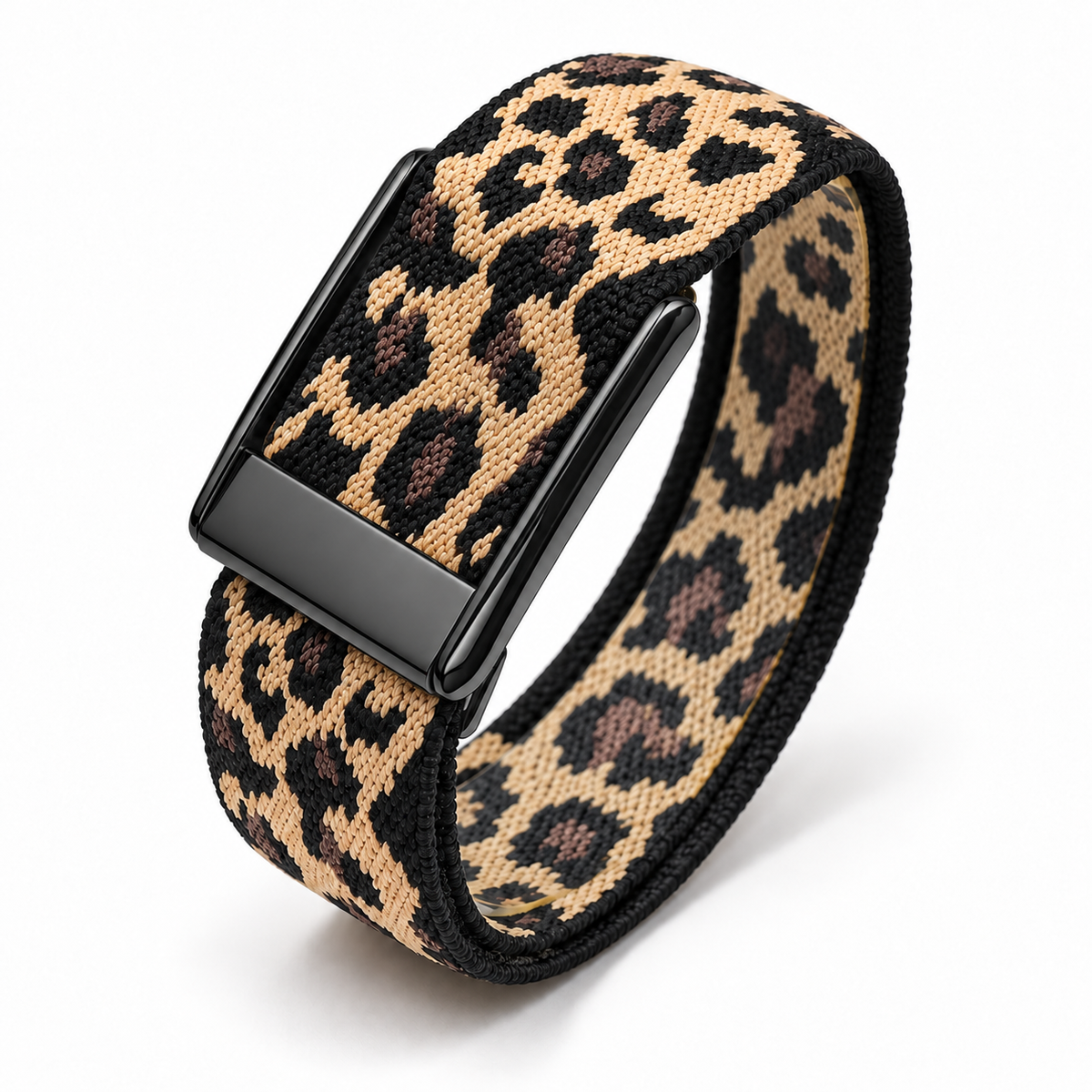 Leopard Print Strap for WHOOP 5.0 & WHOOP MG – Gold, Black & Silver