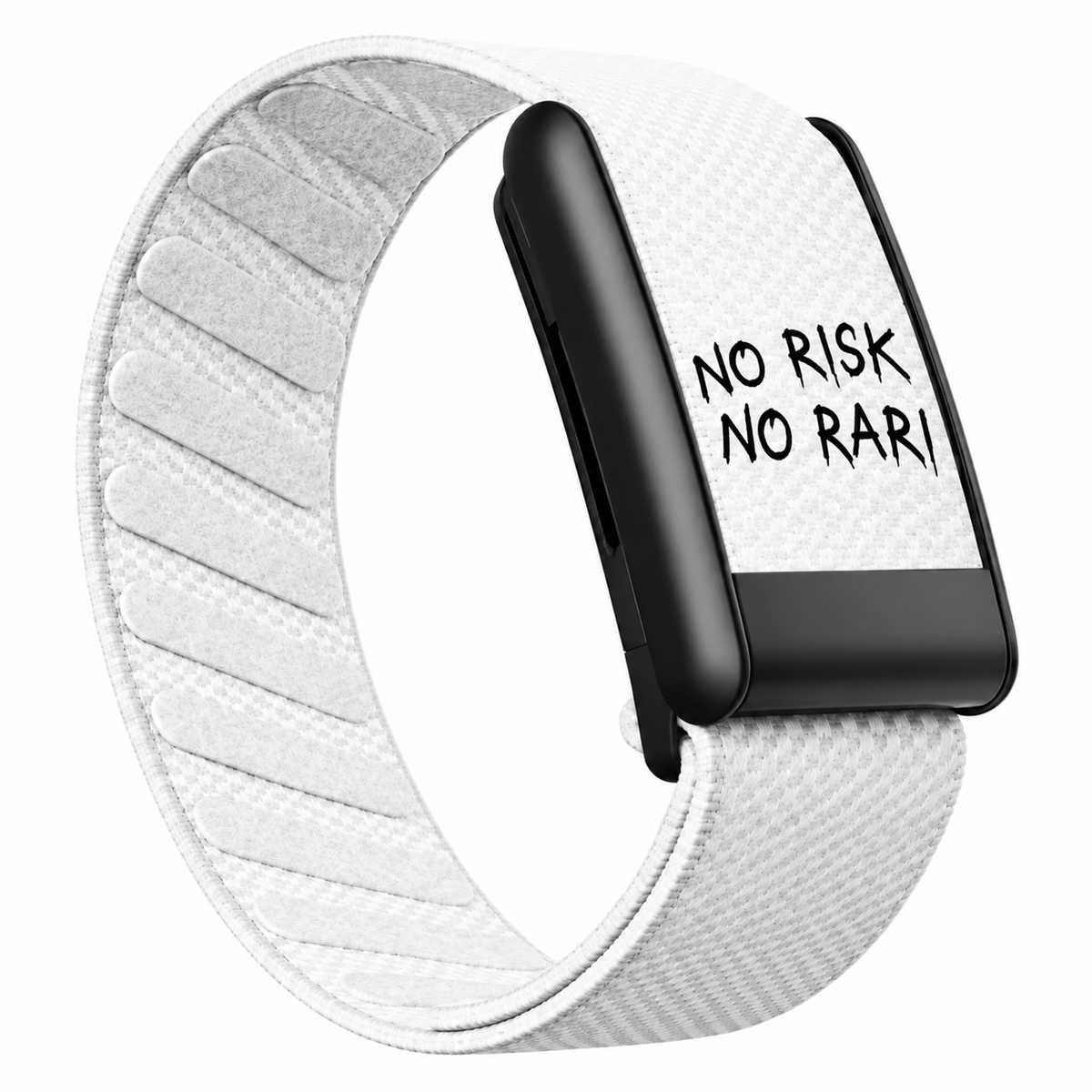 No Risk No Rari Graphic Strap for WHOOP 5.0 & WHOOP MG – White