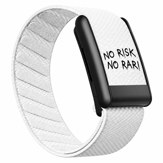 No Risk No Rari Graphic Strap for WHOOP 5.0 & WHOOP MG – White