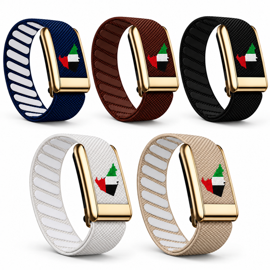 UAE Map/Flag Inspired Print Woven Strap Compatible with WHOOP 5.0 & MG