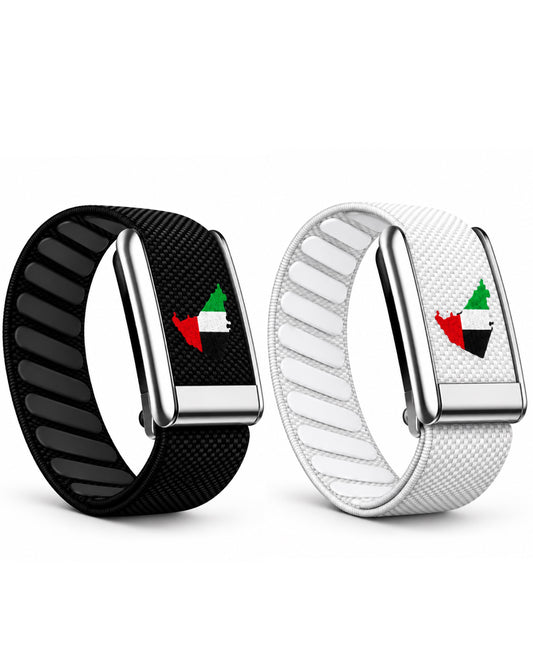 UAE Map/Flag Inspired Print Woven Strap Compatible with WHOOP 5.0 & MG